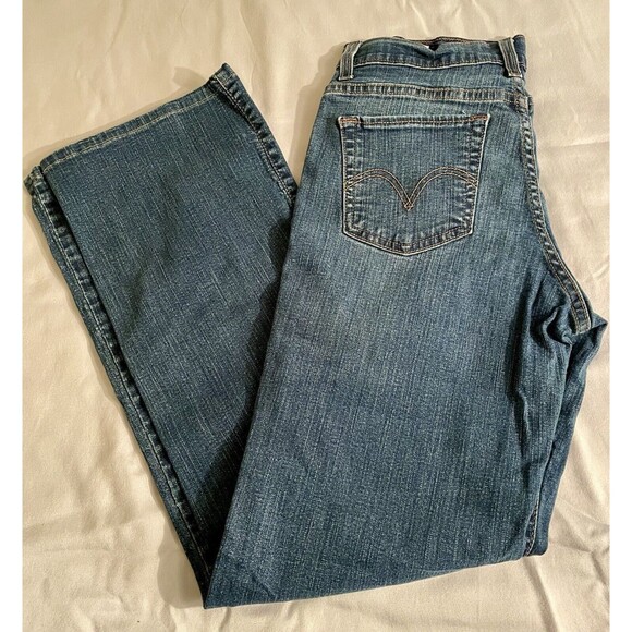 Levi's 512 Womens Size 8M Perfectly Slimming Bootcut Mid Rise Blue Jeans - Picture 2 of 8